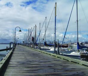 Ferguson Street Pier at Williamstown – anglers should target bream holding under the moored boats or up against the pier pylons.